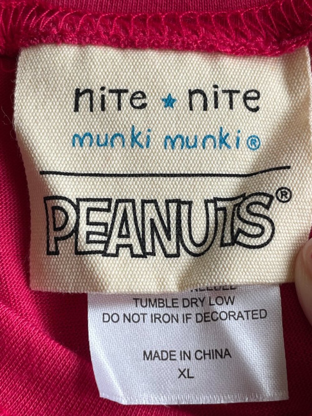 Entire Closet $5! XL Nite Nite Munki Munki Peanuts Snoopy Christmas PJs - Picture 4 of 16